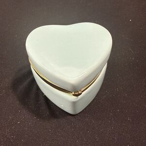 Tiffany Blue Heart Shaped Trinket Box  Sz 3X3X2 New